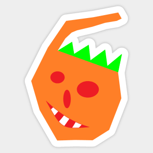 Pumpkin Face Sticker